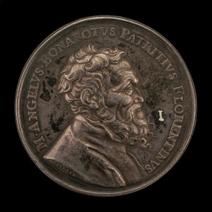 Miguel Ángel Buonarroti, 1475-1564, Artista italiano anverso de Gérard Léonard Hérard