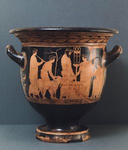 Vaso ático del pintor Kleophon, siglo V a.C.