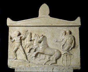 Arte griego: relieve dedicado a Hermes y las ninfas de Greek