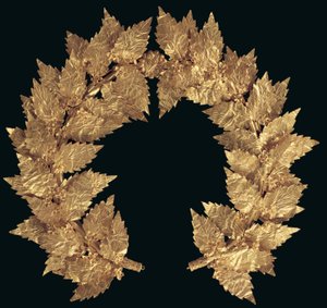 Corona de roble, posiblemente de Attiki, Período Helenístico Tardío a Romano Temprano de Greek