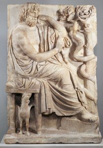 Relieve con un Hombre Sentado (El Homero de Lansdowne), c.75 a.C.