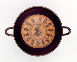 Copa Siana que representa a un guerrero, c.560 a.C. (arcilla)