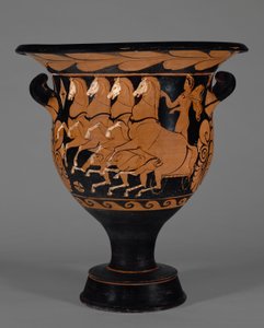 Krater campanario, c.320 a.C. (terracota) de Greek School