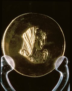 Medalla de oro de Olimpia, del Tesoro de Aboukir de Greek School
