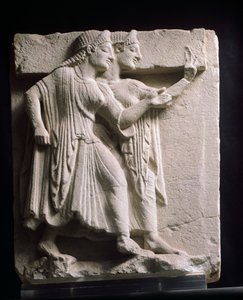 Metope que representa bailarines de Greek School