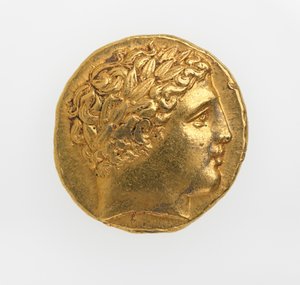 Anverso de un estátero de Felipe II de Macedonia, 359-336 a.C. (oro) de Greek School