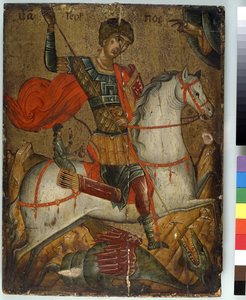 San Jorge matando al dragón, icono, Escuela Creto-Veneciana de Greek School