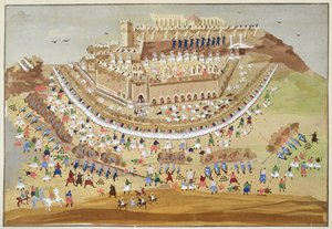 El asedio de Atenas en 1827, de la Historia Pictórica de la Guerra de Independencia Griega de Greek School