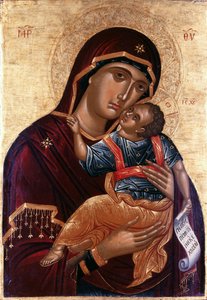 Nuestra Señora de la Ternura La Virgen Eleusa de Greek icon