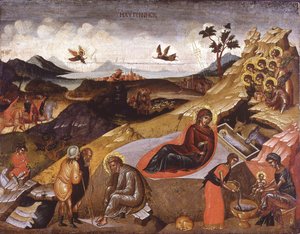La Natividad de Cristo de Greek icon