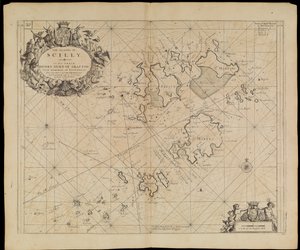 Carta de las islas Scilly, c.1693 (impresión) de Greenvile Collins