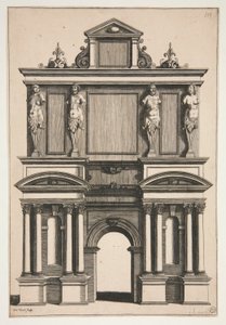 Diseño para un arco con figuras de cuatro términos de Gregoire Huret