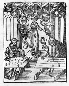 Artes Liberales: Aritmética - en “Margarita Philosophica” de Gregor Reisch (1467-1525). Bale
