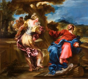 Cristo y la Samaritana de Gregorio De Ferrari