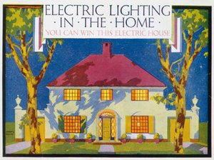 Iluminación eléctrica en el hogar, 1910