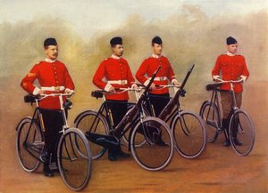 Ciclistas - Fusileros de Lancashire, 1900
