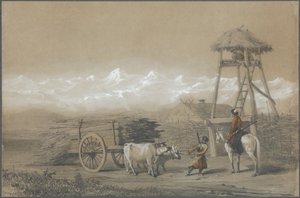 El fuerte de los cosacos en el Cáucaso, 1846 de Grigori Grigorevich Gagarin