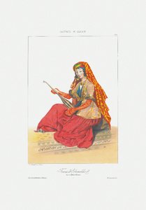 Mujer de Shamakhy De: Escenas, paisajes, costumbres y trajes del Cáucaso, 1840 de Grigori Grigorevich Gagarin