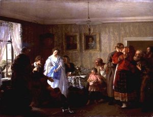 Felicitando a los Recién Casados en la Casa del Terrateniente