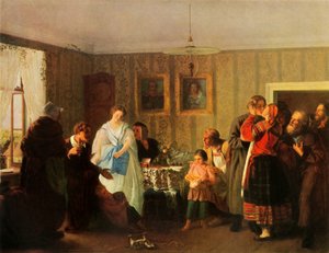 Felicitando a los jóvenes, 1861, 1965 de Grigori Grigoryevich Myasoedov