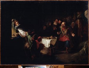 La huida del falso Dimitri (o Dimitri II, impostor, cuyo verdadero nombre era Gregori Otrepiev de Grigori Grigoryevich Myasoedov