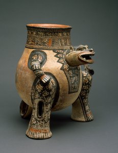 Vasija de jaguar, Noroeste de Costa Rica, Período Tardío VI, 1200-1400 de Guanacaste Nicoya Culture Guanacaste Nicoya Culture