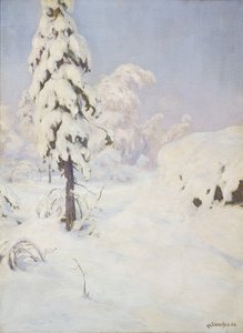 invierno en el bosque de Gudmund Stenersen