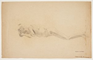 Estudio de yeso de Pompeya. Hombre acostado de Gudrun Traustedt