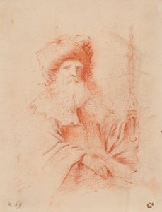 Boceto de hombre barbudo con turbante