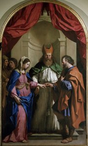 El matrimonio de la Virgen de Guercino