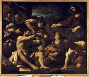 La resurrección de Lázaro de Guercino