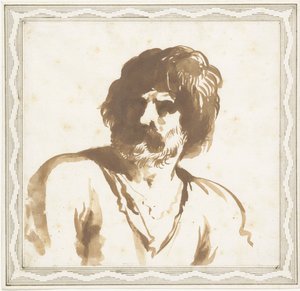 Busto de hombre de Guercino (attributed to)