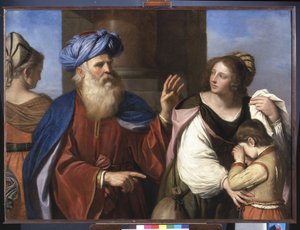 Abraham repudiando a Agar e Ismael de Guercino