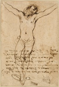 Cristo en la Cruz: Estudio para la Crucifixión con Santos de Guercino