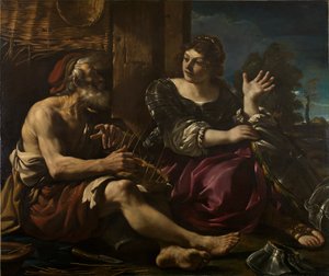 Erminia y el pastor, 1620s de Guercino