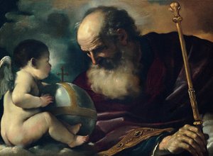 Dios Padre y ángel, 1620 de Guercino
