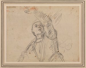 Guercino - Un soldado, según el soldado de An. Carracci, Maisons-Lafitte, RCIN 902599
