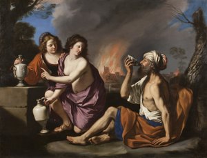 Lot y sus hijas de Guercino