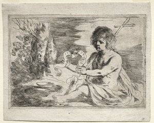San Juan Bautista, 1650s de Guercino