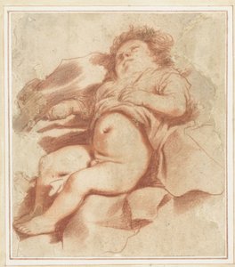 Estudio de un niño dormido de Guercino
