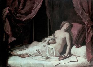 La muerte de Cleopatra, 1648 de Guercino