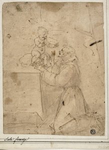 San Antonio de Padua adorando al Niño Jesús