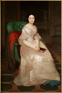 Retrato de la marquesa Emilia Negrone Centurione, Génesis noble Pintura de Giuseppe Frascheri (1809-1886) de Guglielmo Castoldi