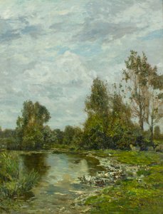 A lo largo del río Sile, 1880s de Guglielmo Ciardi