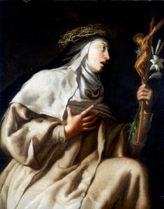 Santa Teresa de Ávila ante la Cruz