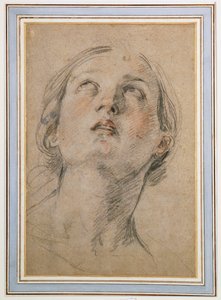 Cabeza de una mujer mirando hacia arriba de Guido Reni