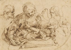 La Sagrada Familia con un ángel de Guido Reni