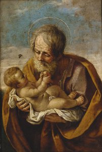 José y el Niño Jesús en sus brazos de Guido Reni