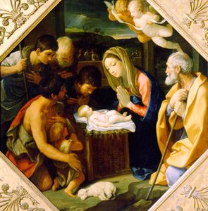 La adoración del Niño Jesús de Guido Reni