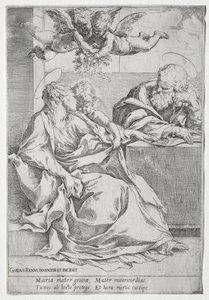 La Sagrada Familia con dos ángeles de Guido Reni